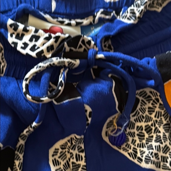 Farm Rio sz M leopard Pants in Blue and Orange - Picture 5 of 9
